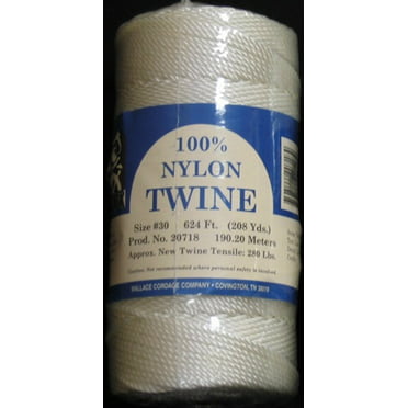 ST4-6 Wallace Cordage White Twisted Nylon Twine 1/4 lb Fishing Line Size 6 